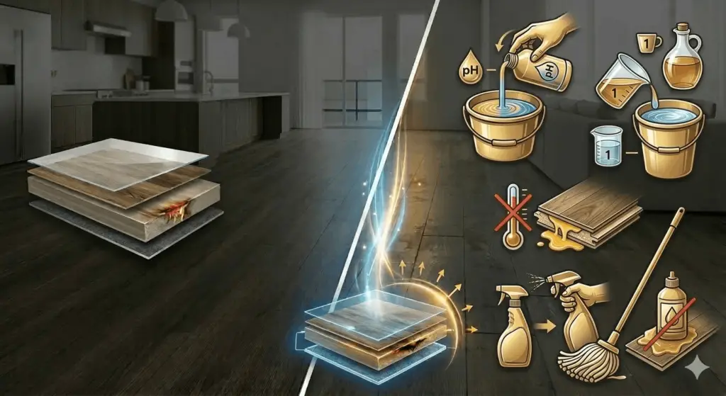 Luxury Vinyl Plank Flooring Cleaning