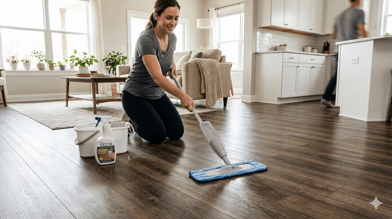 Luxury Vinyl Plank Flooring Cleaning