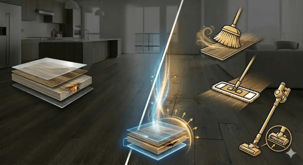 Luxury Vinyl Plank Flooring Cleaning