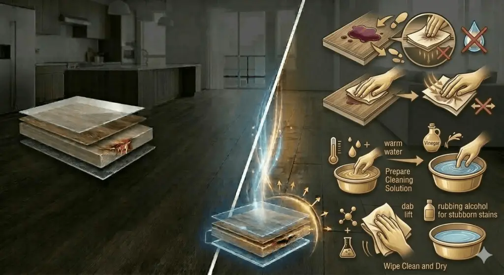 Luxury Vinyl Plank Flooring Cleaning