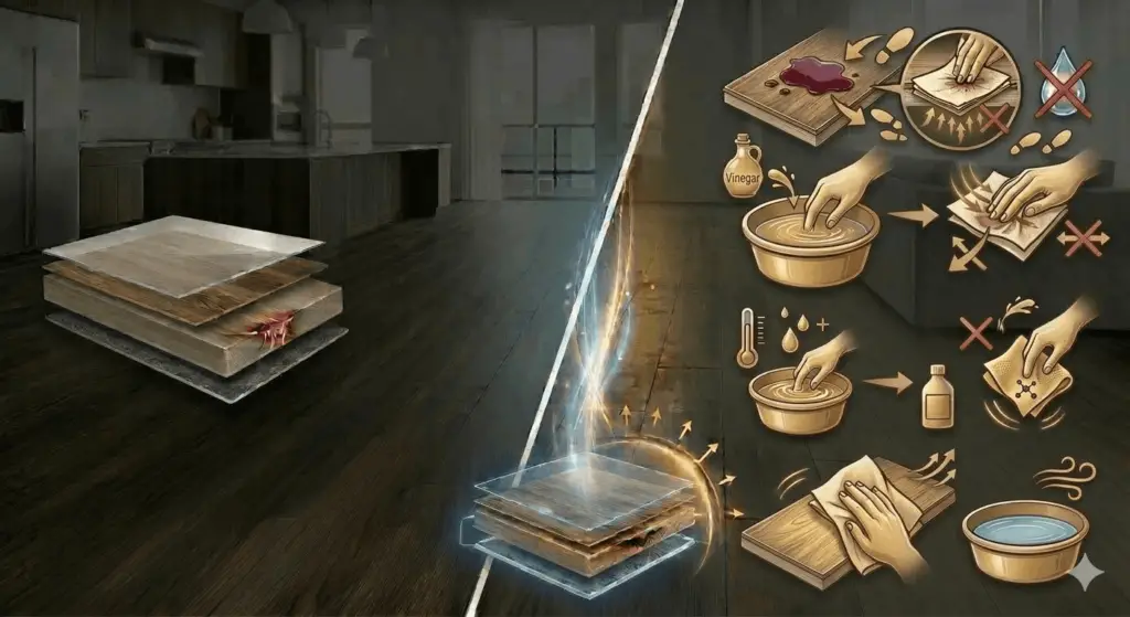 Luxury Vinyl Plank Flooring Cleaning
